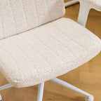 Sedia VINGLI Criss Cross con braccioli regolabili a ribalta, sedia a gambe incrociate con ruote, sedia da ufficio extra larga, sedia da scrivania, ciniglia stellata
