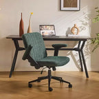 Sedia VINGLI Criss Cross con braccioli regolabili a ribalta, sedia a gambe incrociate con ruote, sedia da ufficio extra larga, sedia da scrivania, ciniglia stellata