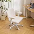 Sedia VINGLI Criss Cross con braccioli regolabili a ribalta, sedia a gambe incrociate con ruote, sedia da ufficio extra larga, sedia da scrivania, ciniglia stellata