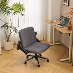 Sedia VINGLI Criss Cross con braccioli regolabili a ribalta, sedia a gambe incrociate con ruote, sedia da ufficio extra larga, sedia da scrivania, ciniglia stellata
