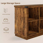 Libreria portaoggetti in legno GustoWave da 62 pollici, libreria a 3 ripiani con 8 cubi organizzatori