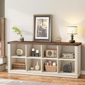GustoWave 62 Inch Wood Storage Bookcase, 3 Tier Bookcase8 Cube Storage Organizer Bookshelf