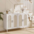 Credenza moderna con vani contenitore, madia da cucina con 4 ante, mobiletto bar con ripiano regolabile per sala da pranzo, soggiorno