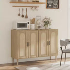 Credenza moderna con vani contenitore, madia da cucina con 4 ante, mobiletto bar con ripiano regolabile per sala da pranzo, soggiorno