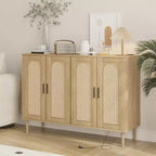 Credenza moderna con vani contenitore, madia da cucina con 4 ante, mobiletto bar con ripiano regolabile per sala da pranzo, soggiorno