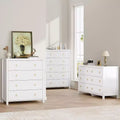 Acekool 54 Rattan-Style 7-Drawer Dresser - Textured Storage for Bedroom Living Room Entryway
