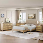 Acekool Cassettiera a 7 cassetti in stile Rattan 54 - Contenitore testurizzato per camera da letto, soggiorno, ingresso
