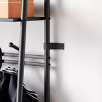 GustoWave Appendiabiti con Scarpiera e 10 Ganci, Attaccapanni Autoportante 3-in-1, Mobile da Ingresso con Contenitore, Stand Appendiabiti con Struttura in Metallo
