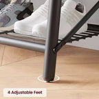 GustoWave Appendiabiti con Scarpiera e 10 Ganci, Attaccapanni Autoportante 3-in-1, Mobile da Ingresso con Contenitore, Stand Appendiabiti con Struttura in Metallo