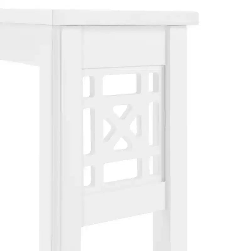 Alaterre Furniture Derby Ripiano salvaspazio da bagno da mettere sopra il WC, 94 cm di altezza, salvaspazio moderno da appoggio per articoli da toeletta e asciugamani, bianco