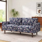 Divanetto a due posti "Elara Modem 75.75" Christopher Knight Home in legno di caucciù con rivestimento in ciniglia e cuscini spessi