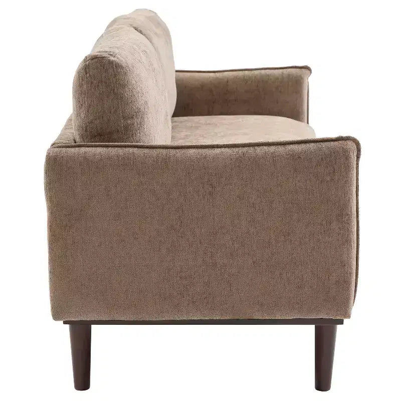 Divanetto a due posti "Elara Modem 75.75" Christopher Knight Home in legno di caucciù con rivestimento in ciniglia e cuscini spessi