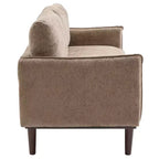 Divanetto a due posti "Elara Modem 75.75" Christopher Knight Home in legno di caucciù con rivestimento in ciniglia e cuscini spessi