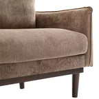 Divanetto a due posti "Elara Modem 75.75" Christopher Knight Home in legno di caucciù con rivestimento in ciniglia e cuscini spessi