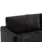 Divanetto a due posti "Elara Modem 75.75" Christopher Knight Home in legno di caucciù con rivestimento in ciniglia e cuscini spessi