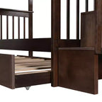 Letto a castello a due piazze con letto estraibile a scomparsa, struttura per letto a castello per bambini con ringhiera di protezione per dormitorio in camera da letto