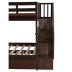 Letto a castello a due piazze con letto estraibile a scomparsa, struttura per letto a castello per bambini con ringhiera di protezione per dormitorio in camera da letto