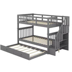 Letto a castello a due piazze con letto estraibile a scomparsa, struttura per letto a castello per bambini con ringhiera di protezione per dormitorio in camera da letto