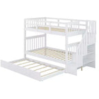 Letto a castello a due piazze con letto estraibile a scomparsa, struttura per letto a castello per bambini con ringhiera di protezione per dormitorio in camera da letto