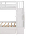 Letto a castello a due piazze con letto estraibile a scomparsa, struttura per letto a castello per bambini con ringhiera di protezione per dormitorio in camera da letto