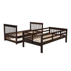 Letto a castello a due piazze con letto estraibile a scomparsa, struttura per letto a castello per bambini con ringhiera di protezione per dormitorio in camera da letto