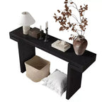 Tavolo consolle stretto da fattoria Okak 60IN, tavolo d'ingresso con piano spesso e lungo, tavolo rustico d'accento per soggiorno, corridoio