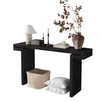 Tavolo consolle stretto da fattoria Okak 60IN, tavolo d'ingresso con piano spesso e lungo, tavolo rustico d'accento per soggiorno, corridoio