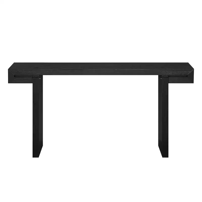 Tavolo consolle stretto da fattoria Okak 60IN, tavolo d'ingresso con piano spesso e lungo, tavolo rustico d'accento per soggiorno, corridoio