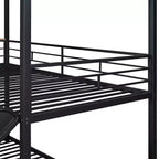 Letto a castello in metallo, letto a castello doppio con scivolo, letto a castello doppio a forma di casetta con sponde per la cameretta dei bambini