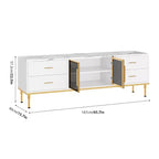 COZONY 66 Mobile TV scanalato, Centro di Intrattenimento Moderno per TV fino a 75 pollici, Consolle Media in Legno, 4 Cassetti e Porta in Vetro per Soggiorno