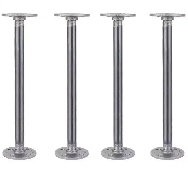 Pipe Decor 1/2 in. x 12 in. Round Flange Pipe Table Legs - 4 Pack