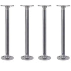 Pipe Decor 1/2 in. x 12 in. Round Flange Pipe Table Legs - 4 Pack