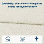Acekool Struttura Letto Imbottita in Velluto con Testiera in Bouclé, Angoli Arrotondati, Beige