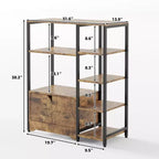 Mobiletto Bar per Caffè - 31.6 Stazione Caffè Piccola Stile Rustico con Ante, Credenza Rustica per Casa, Angolo, Bar