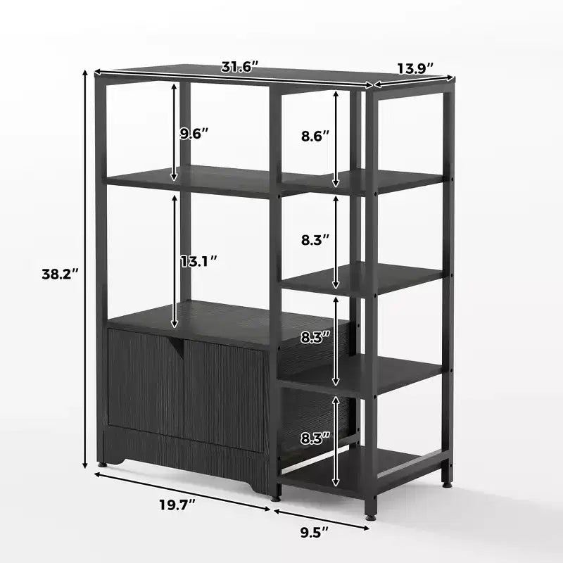 Mobiletto Bar per Caffè - 31.6 Stazione Caffè Piccola Stile Rustico con Ante, Credenza Rustica per Casa, Angolo, Bar