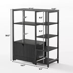Mobiletto Bar per Caffè - 31.6 Stazione Caffè Piccola Stile Rustico con Ante, Credenza Rustica per Casa, Angolo, Bar
