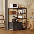 Coffee Bar Cabinet Station - 31.6 Farmhouse Small Coffee Stand Station with Doors, Rustic Sideboard Organizer for Home, Corner, Bar