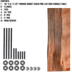 Consolle RESTORE Sunset Cedar in legno massello con bordo naturale di Pipe Decor