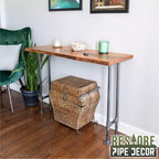 Consolle RESTORE Sunset Cedar in legno massello con bordo naturale di Pipe Decor