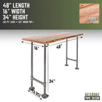 Consolle RESTORE Sunset Cedar in legno massello con bordo naturale di Pipe Decor