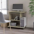 Computer Desk Sonoma Oak Engineered Wood Compact Pull-Out