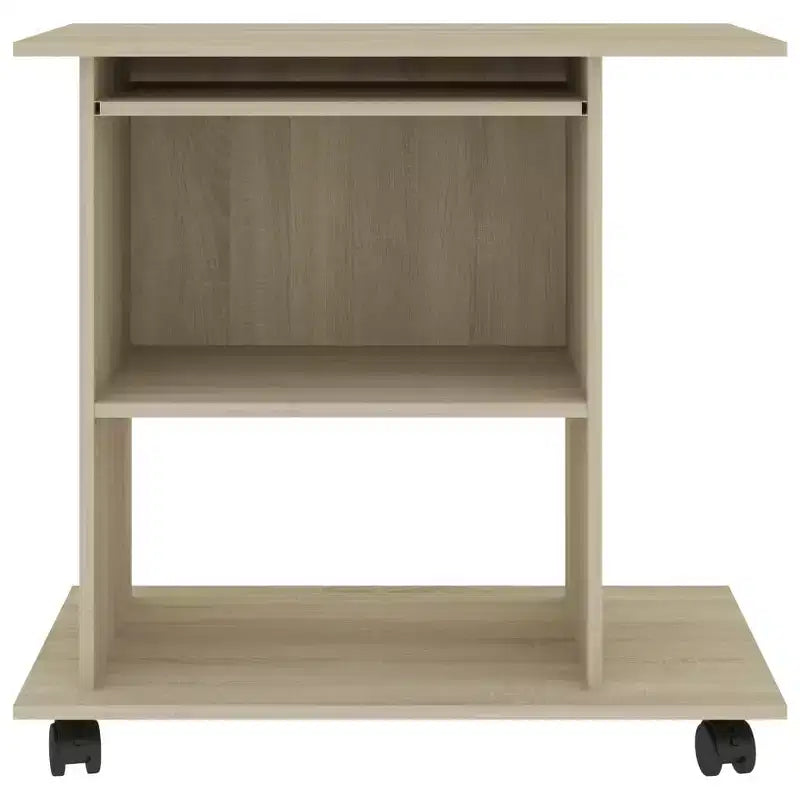 Scrivania per Computer in Legno Ingegnerizzato Quercia Sonoma Compatta Estraibile