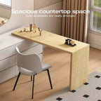 Tavoli da trucco retrattili, cassettiere e mobiletti Luck Live Mid-Century Modern, colore legno naturale