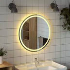 Specchio da Bagno a LED in Vetro Trasparente Diametro 70 cm