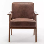 Poltrona d'accento Homy Casa in legno massello stile Mid-Century per soggiorno o angolo lettura