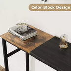 Tavolo consolle con contenitore, tavolino da ingresso, tavolo in stile country da 100 cm con ripiani regolabili per ingresso, soggiorno, corridoio, camera da letto