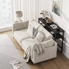 Tavolo consolle con contenitore, tavolino da ingresso, tavolo in stile country da 100 cm con ripiani regolabili per ingresso, soggiorno, corridoio, camera da letto