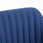 Poltrona girevole trapuntata Furniliving, rivestita in lino, per ufficio/salotto/camera da letto