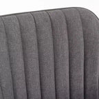 Poltrona girevole trapuntata Furniliving, rivestita in lino, per ufficio/salotto/camera da letto