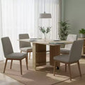 Homy Casa Folding Drop-Leaf Dining Table with Wheels, Natural Oak  Space-Saving Convertible Table for Dining or Work